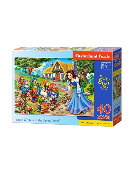 Alba Ca Zapada Si Cei Sapte Pitici, Puzzle Castorland Maxi, 40