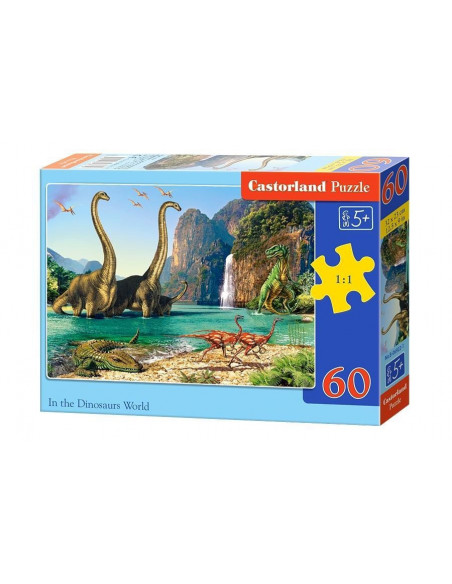 In Lumea Dinozaurilor, Puzzle Castorland, 60 Piese,Uniq6922