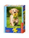 Catelus Cu Trandafir, Puzzle Castorland, 60 Piese,Uniq6939