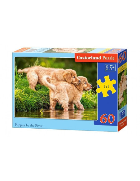 Catelus Pe Malul Raului, Puzzle Castorland, 60 Piese,Uniq6946