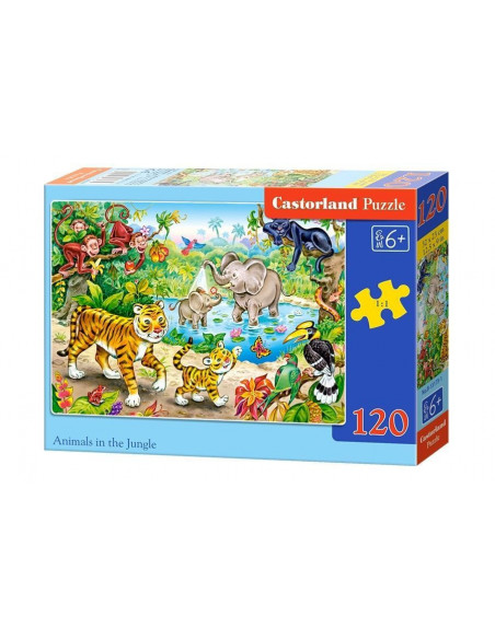 Animale In Jungla, Puzzle Castorland, 120 Piese,Uniq13173