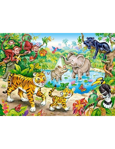 Animale In Jungla, Puzzle Castorland, 120 Piese,Uniq13173