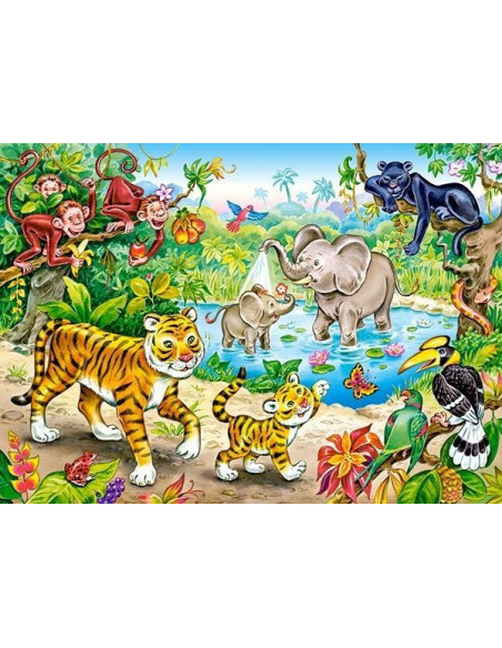 Animale In Jungla, Puzzle Castorland, 120 Piese,Uniq13173