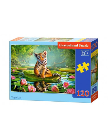 Tigrisor In Natura, Puzzle Castorland, 120 Piese,Uniq13296