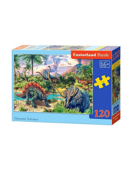 Dinozauri Si Vulcani, Puzzle Castorland, 120 Piese,Uniq13234