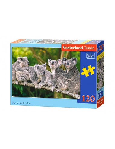 Familie Ursuleti Koala, Puzzle Castorland, 120 Piese,Uniq13289