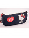 PENAR ETUI TRIUNGHIULAR HELLO KITTY DENIM ALBASTRU