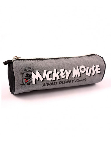 PENAR ETUI TUBULAR MICKEY DENIM NEGRU VINTAGE PIGNA,MKPE1814-3