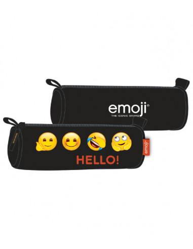 PENAR ETUI TUBULAR EMOJI CLASSIC NEGRU PIGNA,EJPE2114-1