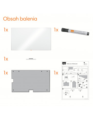 WHITEBOARD MAGNETIC WIDESCREEN 85"(1894*1071MM) NANO CLEAN