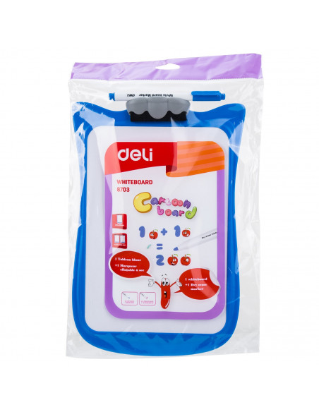 WHITEBOARD SCOLAR CU RAMA PLASTIC 30*21CM DELI,DL8703