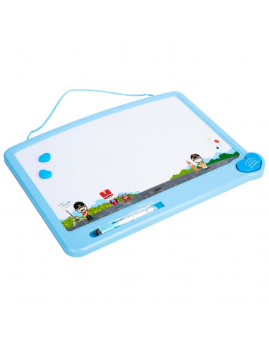 WHITEBOARD SCOLAR CU RAMA PLASTIC SI ACCESORII 40*30 CM