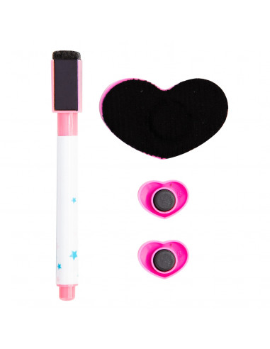 WHITEBOARD SCOLAR CU RAMA PLASTIC SI ACCESORII 40*30 CM