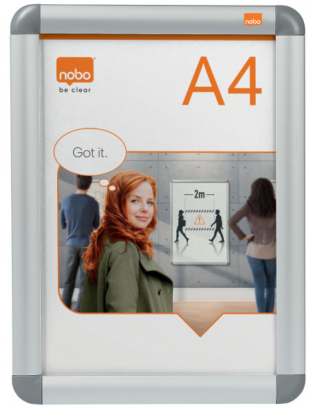 SUPORT RAMA CU CLIP ALUMINIU A4 NOBO,NB1902214