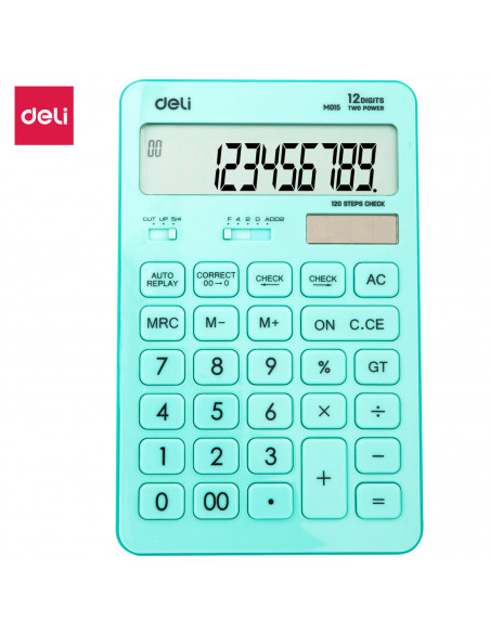 CALCULATOR BIROU 12DIG 1531 BLEU PASTEL DELI,DLEM01531+++