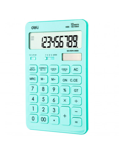 CALCULATOR BIROU 12DIG 1531 BLEU PASTEL DELI,DLEM01531+++