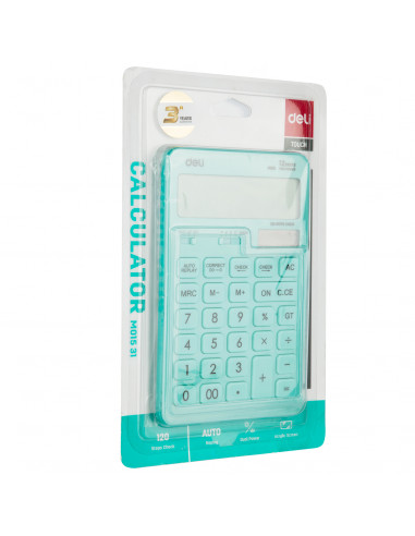 CALCULATOR BIROU 12DIG 1531 BLEU PASTEL DELI,DLEM01531+++