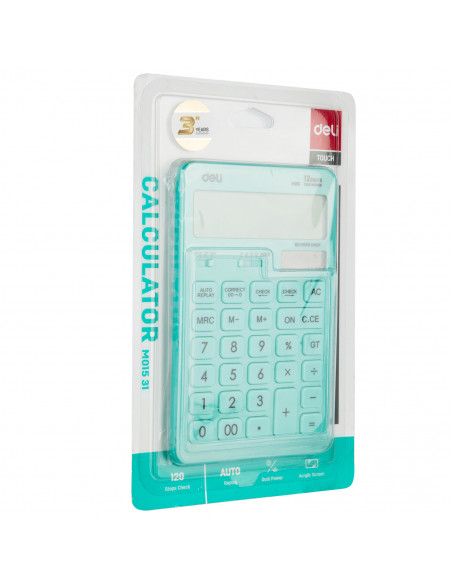 CALCULATOR BIROU 12DIG 1531 BLEU PASTEL DELI,DLEM01531+++