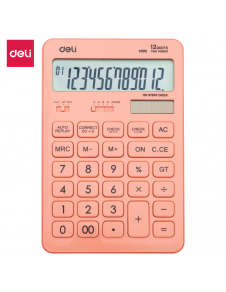 CALCULATOR BIROU 12DIG 1541 ROZ PASTEL DELI,DLEM01541+++