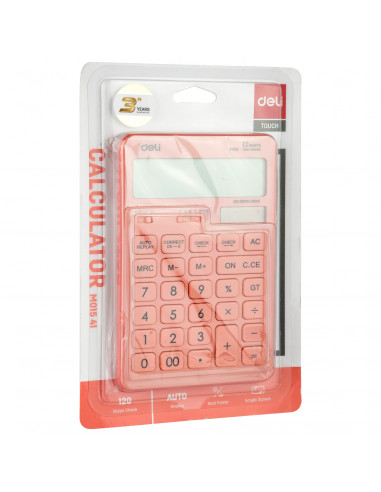 CALCULATOR BIROU 12DIG 1541 ROZ PASTEL DELI,DLEM01541+++