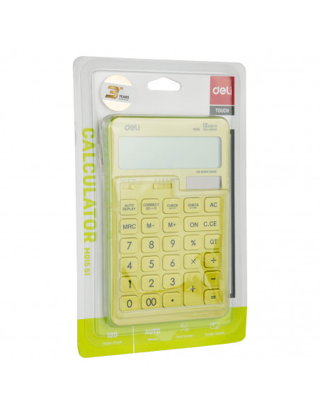 CALCULATOR BIROU 12DIG 1551 VERNIL PASTEL DELI,DLEM01551+++