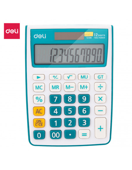 CALCULATOR BIROU 12DIG ALB-ALBASTRU 1238 DELI,DLE1238B+++
