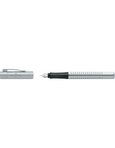 FC140906,Stilou grip 2011 Faber-Castell, Penita F, Argintiu 2