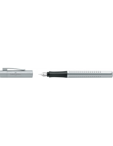 FC140906,Stilou grip 2011 Faber-Castell, Penita F, Argintiu FC140906,Stilou grip 2011 Faber-Castell, Penita F, Argintiu