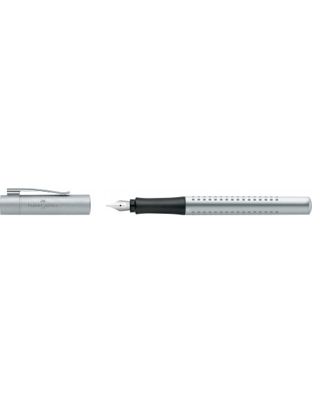 FC140906,Stilou grip 2011 Faber-Castell, Penita F, Argintiu FC140906,Stilou grip 2011 Faber-Castell, Penita F, Argintiu