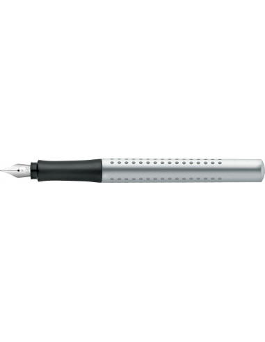 FC140906,Stilou grip 2011 Faber-Castell, Penita F, Argintiu FC140906,Stilou grip 2011 Faber-Castell, Penita F, Argintiu