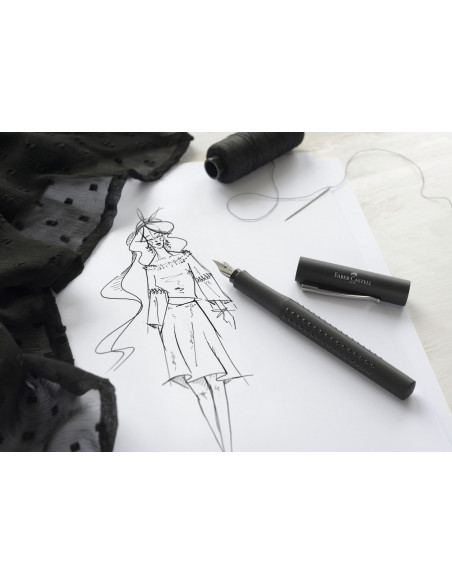 FC140908,Stilou grip Faber-Castell 2011, Penita F, Negru