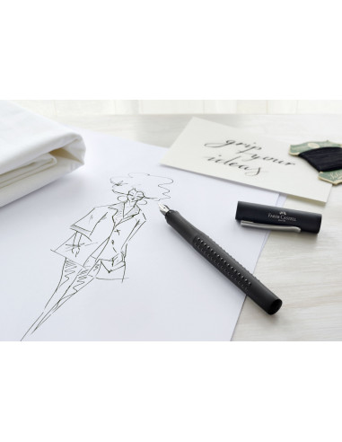 FC140901,Stilou grip 2011 Faber-Castell, Penita M, Negru