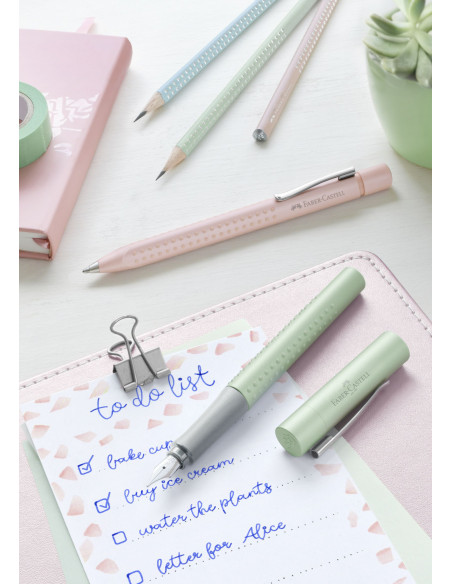 FC140987,Stilou grip 2011 Faber-Castell, Penita F, Pearl menta
