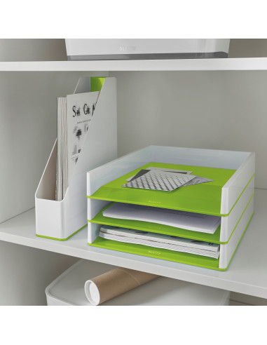 SUPORT DOCUMENTE PLASTIC VERDE METALIZAT/ALB WOW