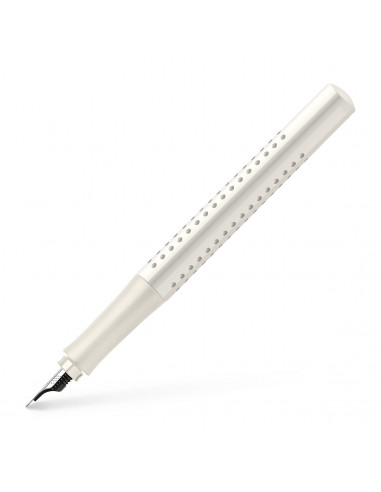 FC140820,Stilou grip 2010 Faber-Castell, Penita M, Alb cocos