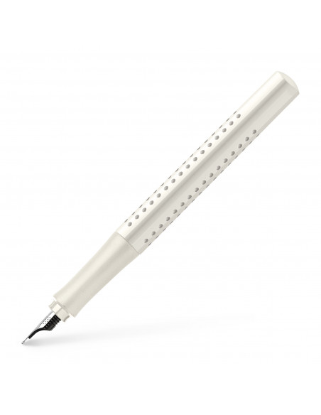 FC140822,Stilou grip 2010 Faber-Castell, Penita F, Alb cocos