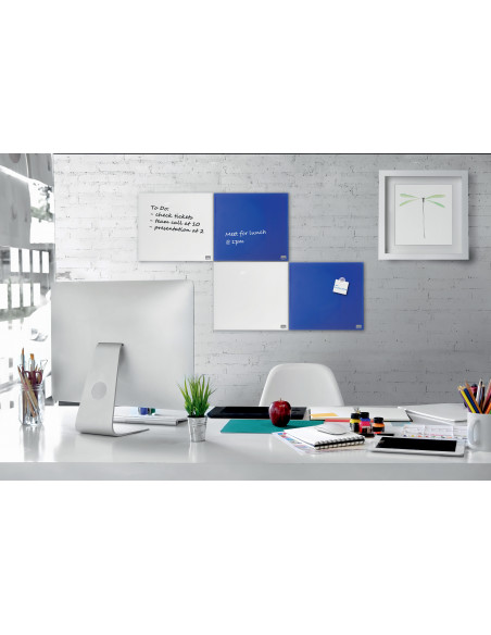 TABLA MAGNETICA STICLA 45*45 CM ALBASTRA+ACCESORII DIAMOND