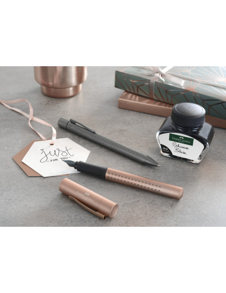 FC140969,Stilou grip 2011 Faber-Castell, Penita F, Rose cupru