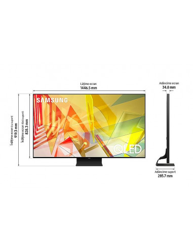 Televizor QLED Samsung, Ultra HD, 4K Smart 65Q90T, HDR, 163