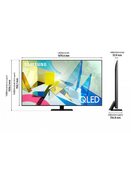 Televizor QLED Samsung, Ultra HD, 4K Smart 75Q80T, HDR, 189