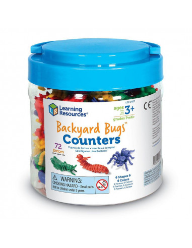 Insecte de gradina pentru numarat - set 72 buc,LER0457