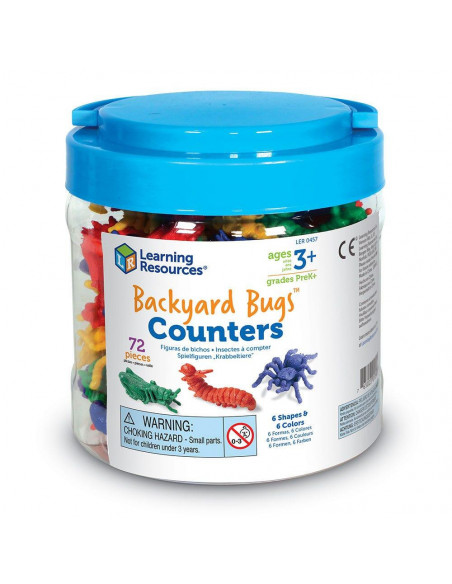 Insecte de gradina pentru numarat - set 72 buc,LER0457