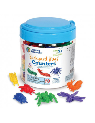 Insecte de gradina pentru numarat - set 72 buc,LER0457