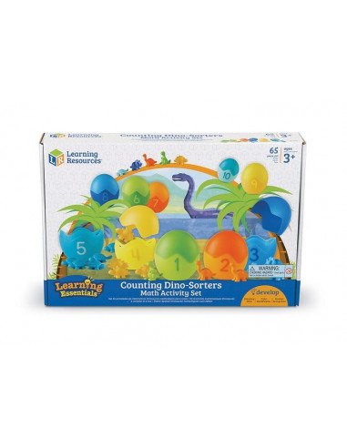 Set pentru sortat si numarat - Dinozauri colorati,LER1768