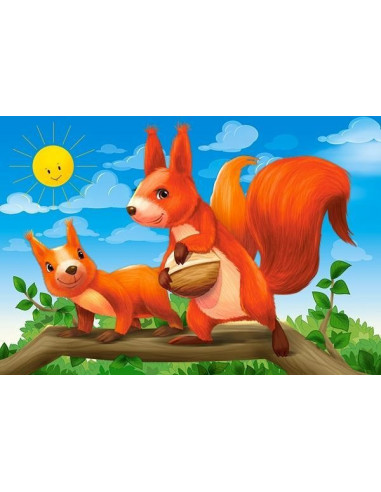 Animale Simpatice, Puzzle Castorland 4 In 1 - 8, 12, 15, 20