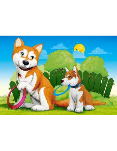 Animale Simpatice, Puzzle Castorland 4 In 1 - 8, 12, 15, 20