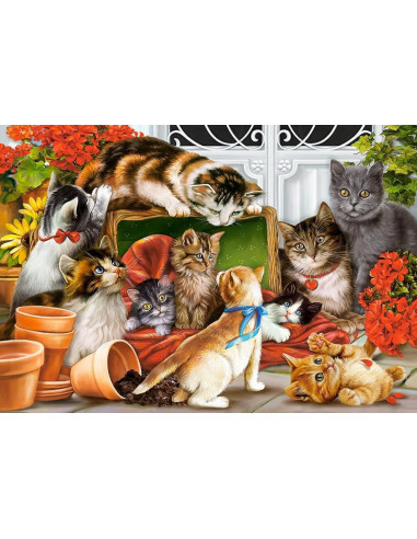 Pisicute La Joaca, Puzzle Castorland, 1500 Piese,Uniq151639