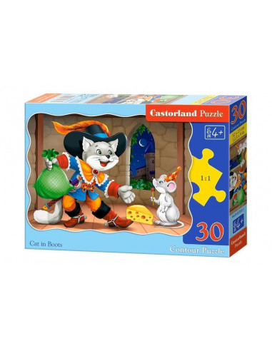 Motanul Incaltat, Puzzle Castorland, 30 Piese,Uniq3730