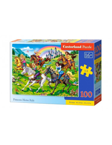 Cursa De Cai A Printeselor, Puzzle Castorland, 100