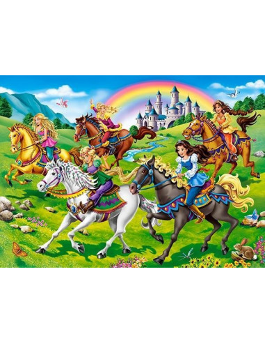 Cursa De Cai A Printeselor, Puzzle Castorland, 100